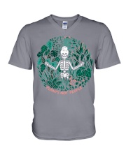 PLANTS NOT PEOPLE V-Neck T-Shirt tile