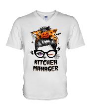 Kitchen Manager V-Neck T-Shirt tile