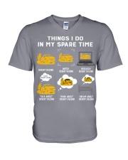 Desert racing V-Neck T-Shirt tile