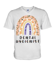 Dental Hygienist V-Neck T-Shirt tile