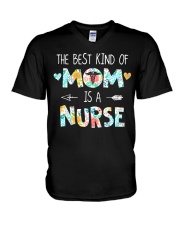 MY FAVORITE NURSE CALLS ME MOM V-Neck T-Shirt tile