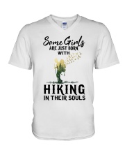 Hiking Girl V-Neck T-Shirt tile