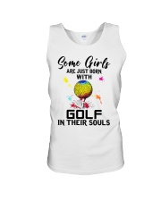 Golf girl Unisex Tank tile