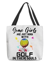 Golf girl All-Over Tote tile