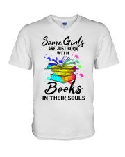 Books V-Neck T-Shirt tile