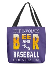 Baseball All-Over Tote tile
