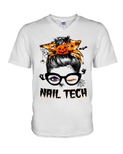 Nail Tech V-Neck T-Shirt tile
