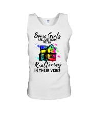 born with realtoring in their veins Unisex Tank tile