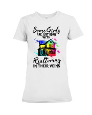 born with realtoring in their veins Premium Fit Ladies Tee tile