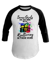 born with realtoring in their veins Baseball Tee tile