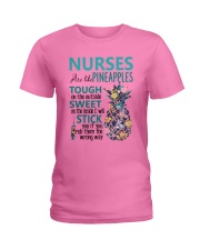Nurses are like Pineapples Ladies T-Shirt tile