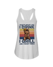 I drink- I grill Ladies Flowy Tank tile