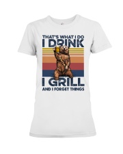 I drink- I grill Premium Fit Ladies Tee tile