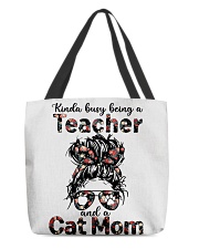 Teacher and Cat mom All-Over Tote tile