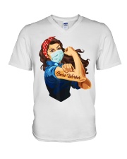 Social Worker strong V-Neck T-Shirt tile