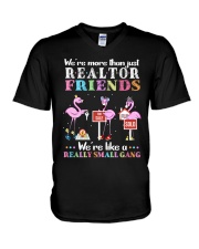 Real eastate agent friends V-Neck T-Shirt tile