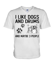 Dogs and Drums V-Neck T-Shirt tile