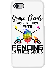 Fencing girl Phone Case tile