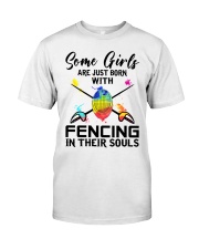 Fencing girl Classic T-Shirt front