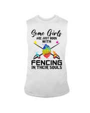 Fencing girl Sleeveless Tee tile
