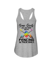 Fencing girl Ladies Flowy Tank tile