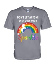 Don't let anyone ever dull your sparkle V-Neck T-Shirt tile