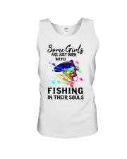 Fishing Girl Unisex Tank tile