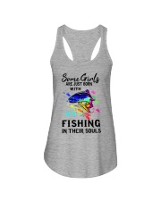 Fishing Girl Ladies Flowy Tank tile