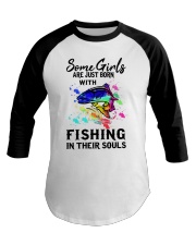 Fishing Girl Baseball Tee tile