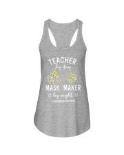 Teacher by day-Mask Maker by night Ladies Flowy Tank tile