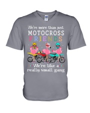 Motocross V-Neck T-Shirt tile