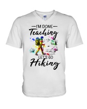 Teaching Hiking V-Neck T-Shirt tile
