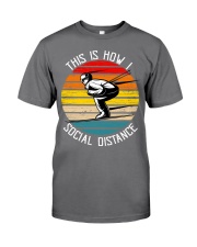 Skiing vintage Premium Fit Mens Tee tile