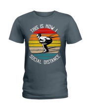 Skiing vintage Ladies T-Shirt tile
