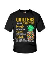 Quilters are like pineapples Youth T-Shirt tile