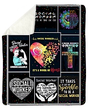 Social Worker blanket Sherpa Fleece Blanket tile