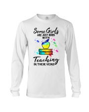 Some girls are just born with teaching in their Long Sleeve Tee tile