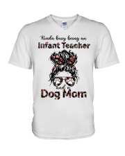 Infant Teacher V-Neck T-Shirt tile