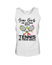 Tennis girl Unisex Tank tile