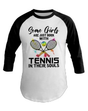 Tennis girl Baseball Tee tile