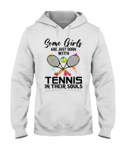 Tennis girl Hooded Sweatshirt tile