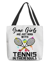 Tennis girl All-Over Tote tile