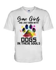 Dogs V-Neck T-Shirt tile