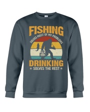 Fishing solves most of my problems Crewneck Sweatshirt tile