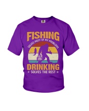 Fishing solves most of my problems Youth T-Shirt tile