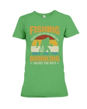 Fishing solves most of my problems Premium Fit Ladies Tee tile