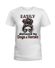 horse and dog Ladies T-Shirt tile