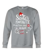 Santa's favorite Critical Care Nurse Crewneck Sweatshirt front