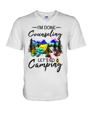 Counseling Camping V-Neck T-Shirt tile