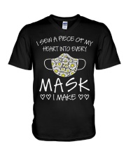 I sew a piece of my heart into every mask i make V-Neck T-Shirt tile